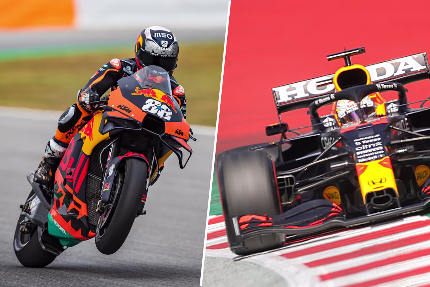 Racing car on a track